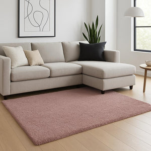 HomeRoots 8' Hand-Woven Pink Round Rug - Artisanal Charm, Soft Polyester, Durable & Stylish for Any Space 8' X 10' 349890