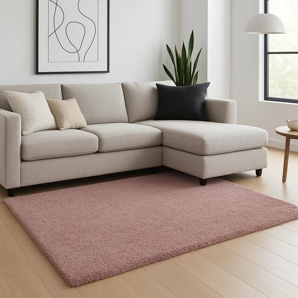 HomeRoots 8' Hand-Woven Pink Round Rug - Artisanal Charm, Soft Polyester, Durable & Stylish for Any Space 8' X 10' 349890