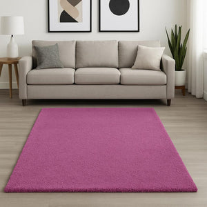 HomeRoots 8' Hot Pink Hand-Woven Round Rug - Vibrant Artisan-Made Design for Stylish Warmth and Comfort 8' X 10' 349891