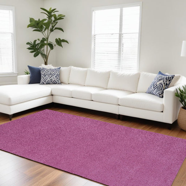 Homeroots 8' X 10' Hot Pink Hand Woven Area Rug  Polyester 349891