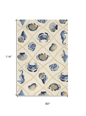 Homeroots 7' X 9'  Uv Treated Polypropylene Sand Area Rug  Polypropylene 349921