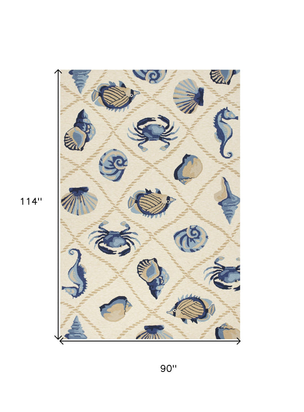 Homeroots 7' X 9'  Uv Treated Polypropylene Sand Area Rug  Polypropylene 349921