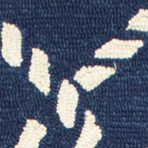 HomeRoots 7' Navy Blue Nautical Handmade Area Rug - Durable Indoor Outdoor Charm for Coastal Spaces & Patios 8' x 10' 349923