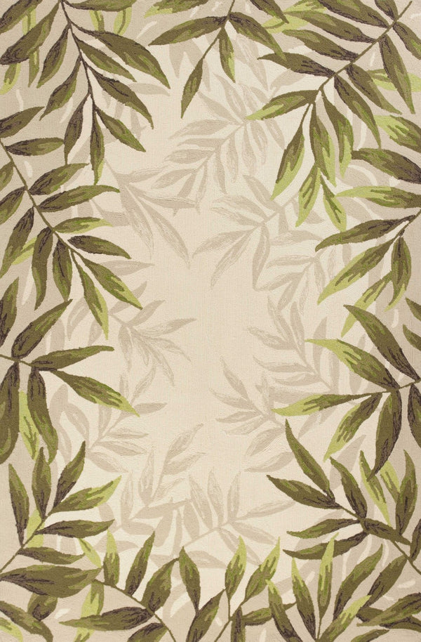 HomeRoots 8' Handmade Beige Floral Area Rug - Durable Indoor/Outdoor Comfort for Any Space, Low Maintenance Style 8' x 10' 349924
