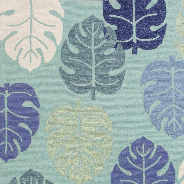 HomeRoots 7' Hand-Tufted Botanical Area Rug in Turquoise and Ivory – Elegant, Plush, and Durable Accent for Home 7' X 9' 349925