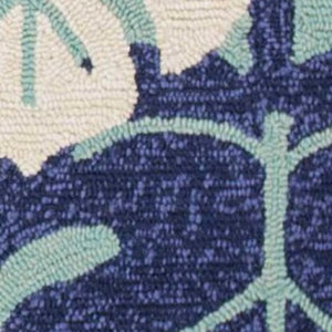 HomeRoots 7' Hand-Tufted Botanical Area Rug in Turquoise and Ivory – Elegant, Plush, and Durable Accent for Home 7' X 9' 349925