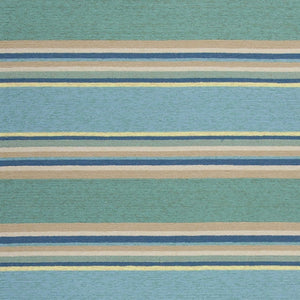 HomeRoots 8' Handmade Blue Striped Area Rug - Coastal-Inspired Design for Indoor & Outdoor Spaces, Durable Style 8' x 10' 349926