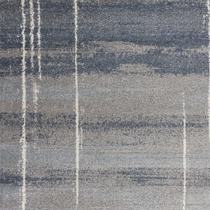 HomeRoots 7' Contemporary Blue and Gray Abstract Area Rug - Elegant Design for Living Spaces with Durability 7' X 10' 349934
