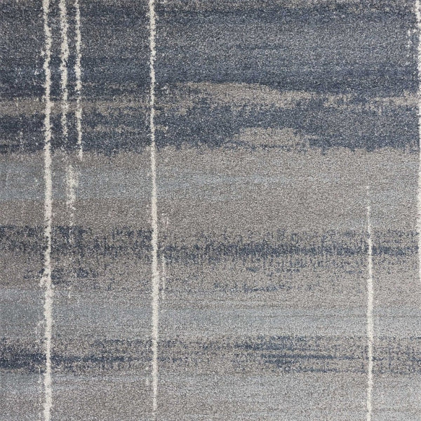 HomeRoots 7' Contemporary Blue and Gray Abstract Area Rug - Elegant Design for Living Spaces with Durability 7' X 10' 349934