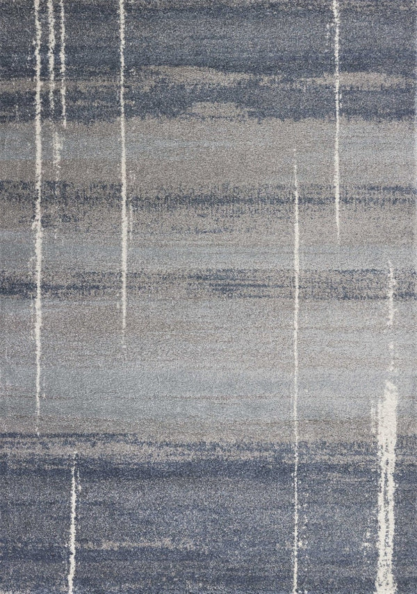 HomeRoots 7' Contemporary Blue and Gray Abstract Area Rug - Elegant Design for Living Spaces with Durability 7' X 10' 349934