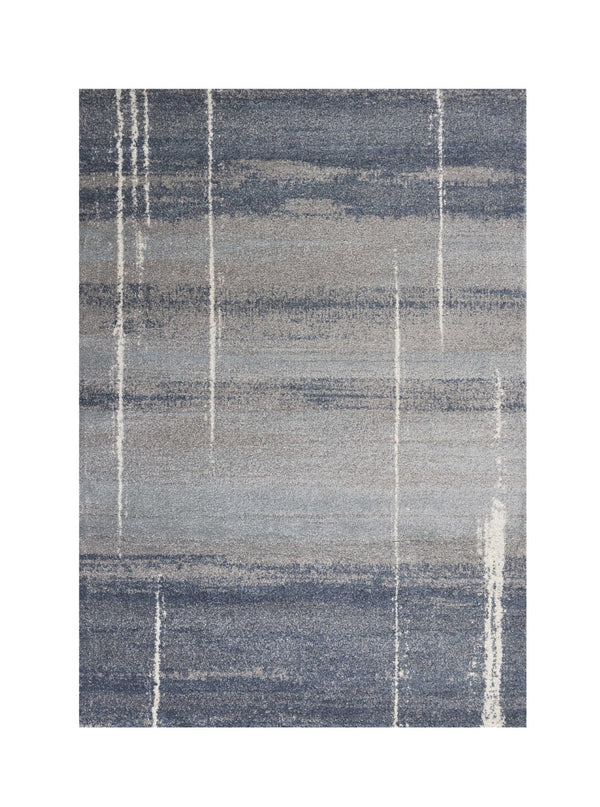 HomeRoots 7' Contemporary Blue and Gray Abstract Area Rug - Elegant Design for Living Spaces with Durability 7' X 10' 349934