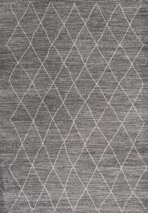 Homeroots 8' X 11' Grey Machine Woven Geometric Indoor Area Rug  Polypropylene 349937