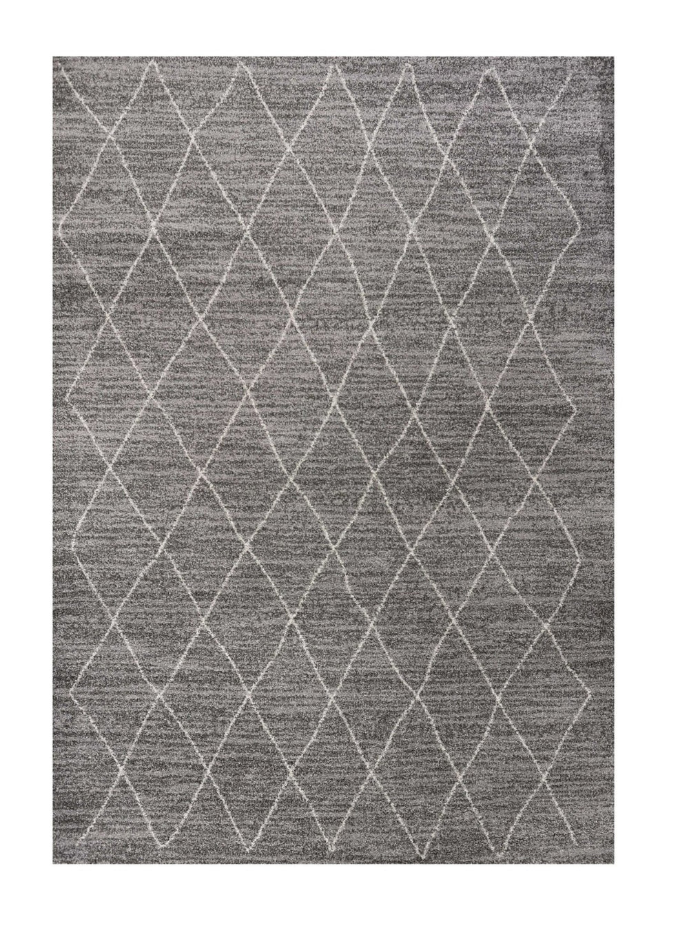 HomeRoots 8' Gray and Ivory Geometric Area Rug - Modern Design, Stain-Resistant, Perfect for High-Traffic Spaces 8' X 11' 349937
