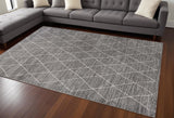 Homeroots 8' X 11' Grey Machine Woven Geometric Indoor Area Rug  Polypropylene 349937