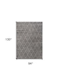 Homeroots 8' X 11' Grey Machine Woven Geometric Indoor Area Rug  Polypropylene 349937