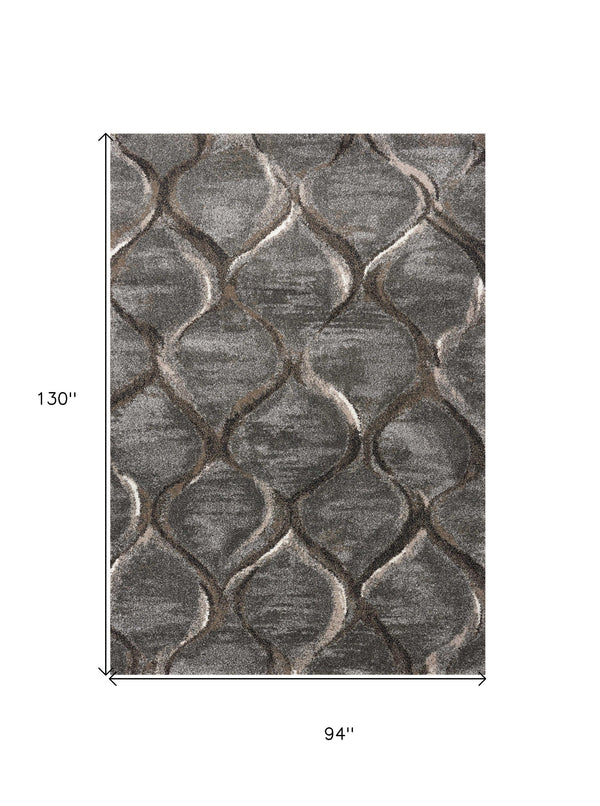 Homeroots 7' X 10' Polypropylene Charcoal Area Rug  Polypropylene 349938