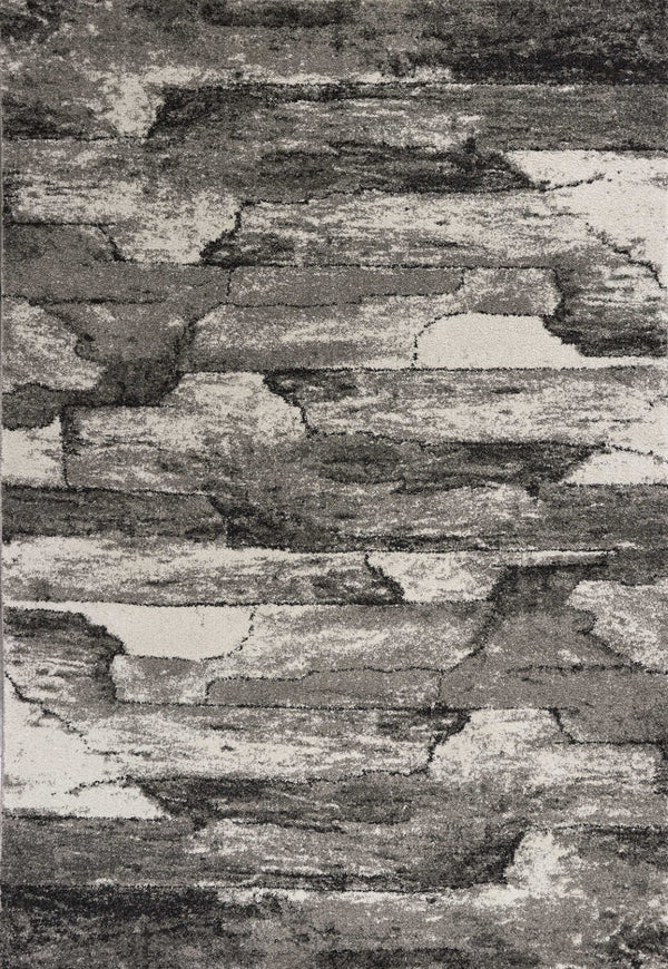 HomeRoots 8' Gray Abstract Area Rug - Modern Design for Living Spaces, Stain-Resistant, Durable, Easy Care 8' X 11' 349939
