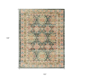 Homeroots 8' X 11' Charcoal Southwestern Handmade Worn Faded Area Rug  Jute 349940