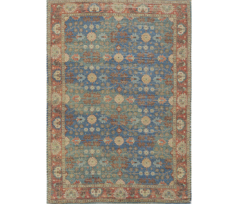 Homeroots 8' X 11' Blue Floral Handmade Area Rug  Jute 349942