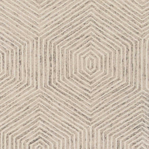 Homeroots 8' X 10' Ivory And Gray Wool Geometric Hand Tufted Area Rug  Wool 349946
