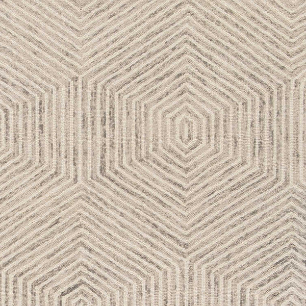 Homeroots 8' X 10' Ivory And Gray Wool Geometric Hand Tufted Area Rug  Wool 349946