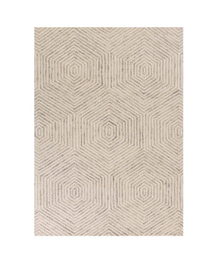 Homeroots 8' X 10' Ivory And Gray Wool Geometric Hand Tufted Area Rug  Wool 349946