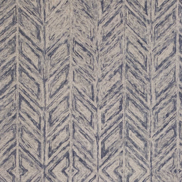 Homeroots 8' X 10' Blue Hand Tufted Herringbone Indoor Area Rug  Wool 349947