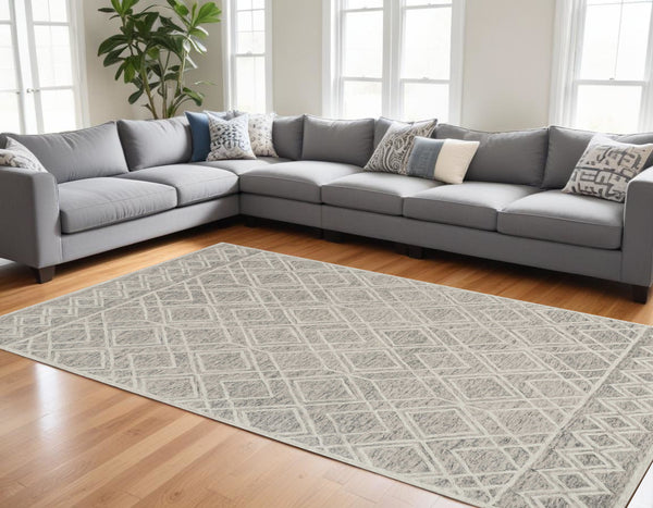 Homeroots 8' X 10'  Wool Sand Area Rug  Wool 349948