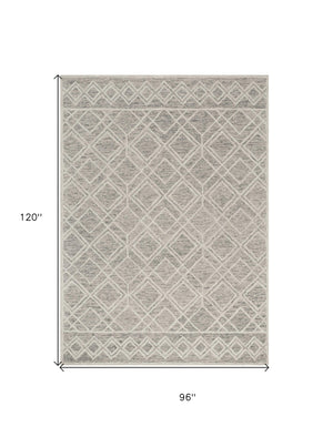 Homeroots 8' X 10'  Wool Sand Area Rug  Wool 349948