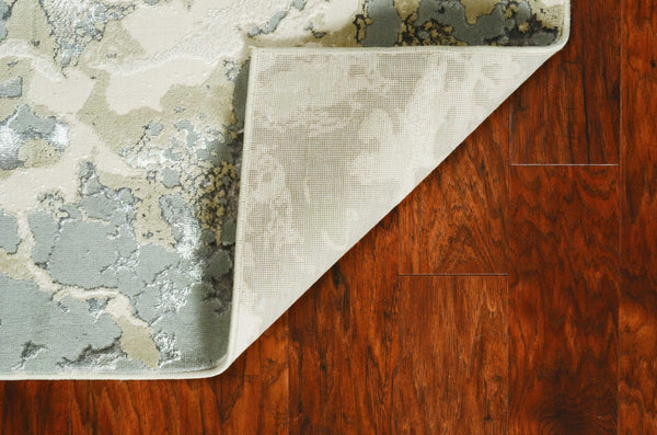 HomeRoots 8' Sand Abstract Area Rug - Contemporary Design for Modern Living Spaces, Easy Maintenance & Durability 8' X 11' 349969