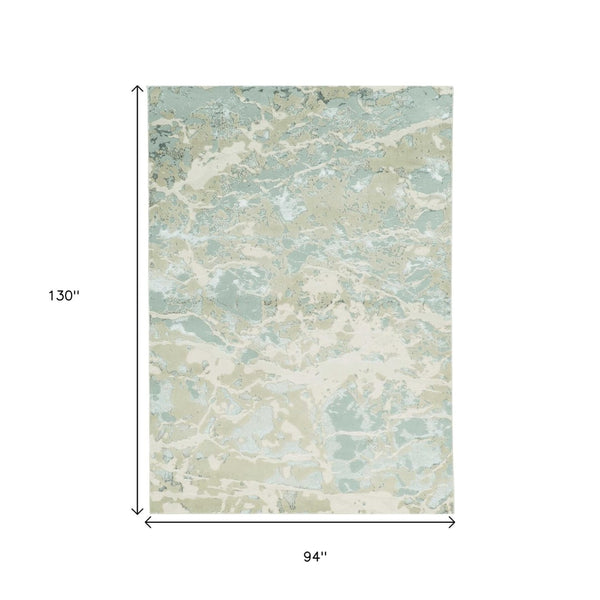 HomeRoots 8' Sand Abstract Area Rug - Contemporary Design for Modern Living Spaces, Easy Maintenance & Durability 8' X 11' 349969