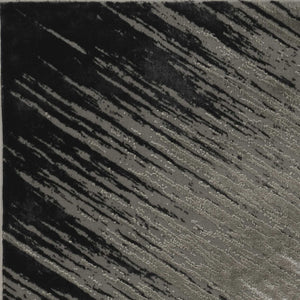 Homeroots 8' X 11' Silver Grey Machine Woven Abstract Brushstroke Indoor Area Rug  Polyester 349971