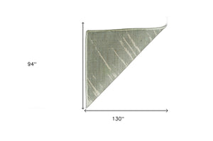 Homeroots 8' X 11' Silver Grey Machine Woven Abstract Brushstroke Indoor Area Rug  Polyester 349971