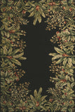 Homeroots 5' X 8' Green And Black Wool Tropical Floral Hand Tufted Area Rug  Wool 349998