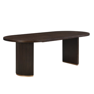 English Elm Christopher Knight Home® - Oval Dining Table Double Pedestal In Rich Espresso - Modern-Rustic Design For Family Gatherings N771P265584O_N771P265585O