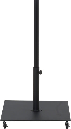 Meridian Furniture Belize Steel Outdoor Umbrella Base with Wheels and Feet for Freestanding Patio Stability Black 349Black