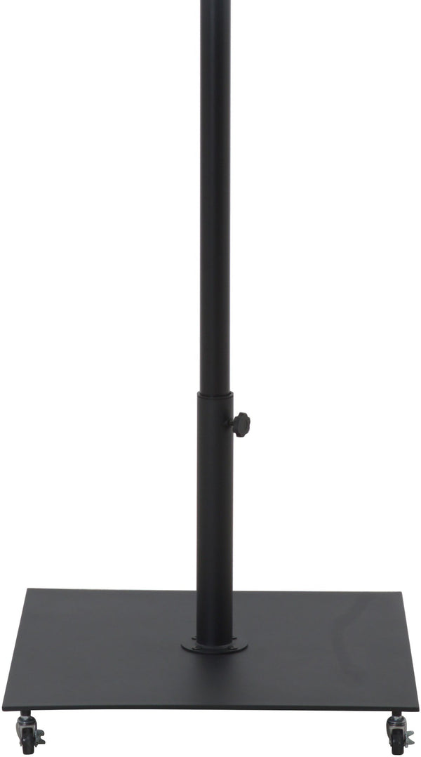 Meridian Furniture Belize Steel Outdoor Umbrella Base with Wheels and Feet for Freestanding Patio Stability Black 349Black