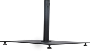 Meridian Furniture Belize Steel Outdoor Umbrella Base with Wheels and Feet for Freestanding Patio Stability Black 349Black