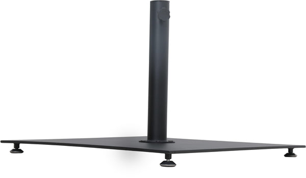 Meridian Furniture Belize Steel Outdoor Umbrella Base with Wheels and Feet for Freestanding Patio Stability Black 349Black