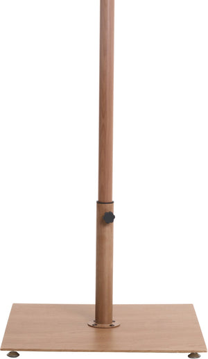 Meridian Furniture Belize Steel Outdoor Umbrella Base with Wheels and Feet for Freestanding Patio Stability Teak 349Teak