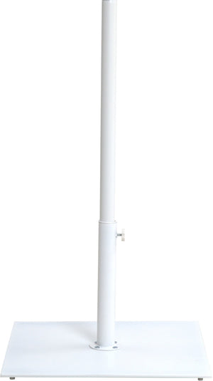 Meridian Furniture Belize Steel Outdoor Umbrella Base with Wheels and Feet for Freestanding Patio Stability White 349White