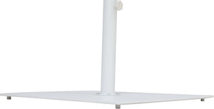 Meridian Furniture Belize Steel Outdoor Umbrella Base with Wheels and Feet for Freestanding Patio Stability White 349White