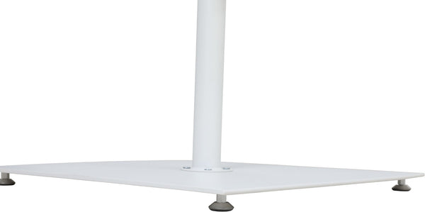 Meridian Furniture Belize Steel Outdoor Umbrella Base with Wheels and Feet for Freestanding Patio Stability White 349White
