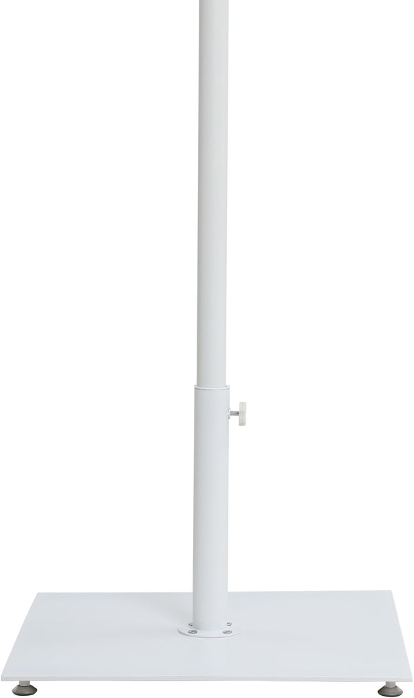 Meridian Furniture Belize Steel Outdoor Umbrella Base with Wheels and Feet for Freestanding Patio Stability White 349White