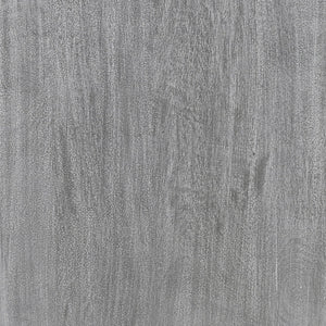 English Elm Zera Handcrafted 39" Accent Cabinet – Sandblasted Gray Mango Wood, Medallion Doors, Iron Stand B056P390833