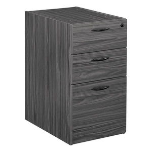 OSP Home Furnishings Napa Under Desk File Pedestal with Locking Drawers for Organized Office Storage NAP-65-SGW