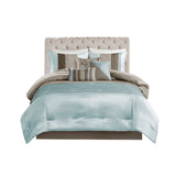 Madison Park Amherst Transitional 7 Piece Comforter Set MP10-042 Blue