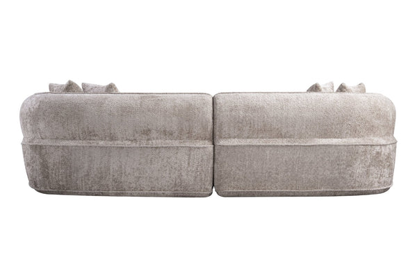 English Elm Modern Boucle Oversized L-shaped Sectional Sofa with Sculptural Curved Silhouette Camel W5515S00003