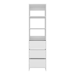English Elm Cabot Six Shelf Tall Wardrobe Closet White Melamine Vertical Bedroom Storage B097S00244