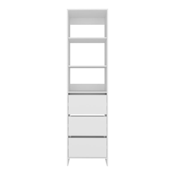 English Elm Cabot Six Shelf Tall Wardrobe Closet White Melamine Vertical Bedroom Storage B097S00244